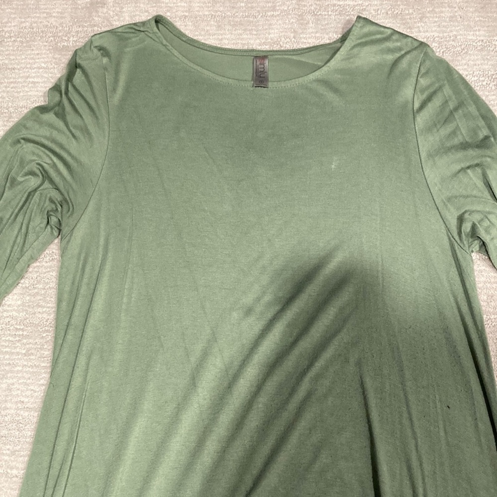 Simlu sage green knee length dress